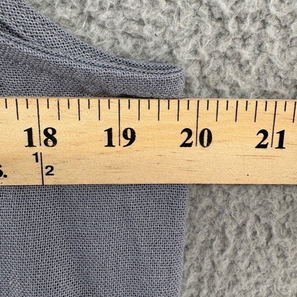 Hunter & Brown Linen Blend Lagenlook Wide Leg Jumpsuit Overalls Gray Small - Picture 6 of 15